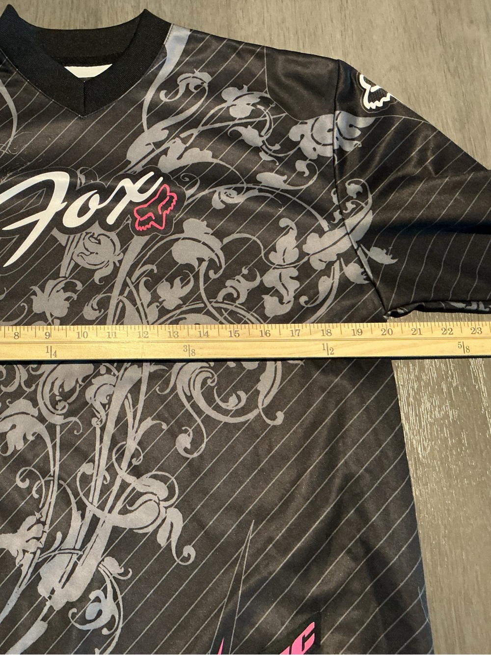 Vintage Y2K Fox Racing HC Motocross Jersey Black Pink Scroll 02024 Size M - Picture 11 of 13